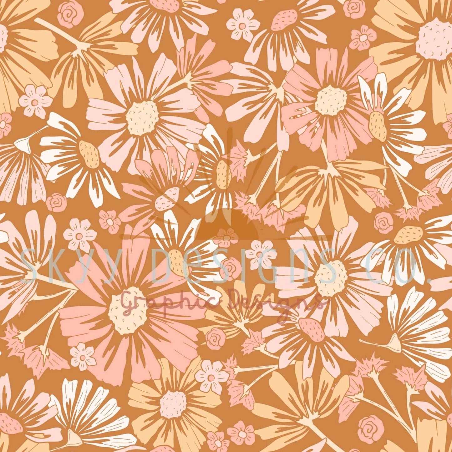 Boho Abstract Floral Seamless Pattern - SkyyDesignsCo | Seamless Pattern Designs