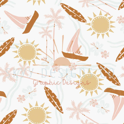 Boho Beach day PNG file - SkyyDesignsCo | Seamless Pattern Designs