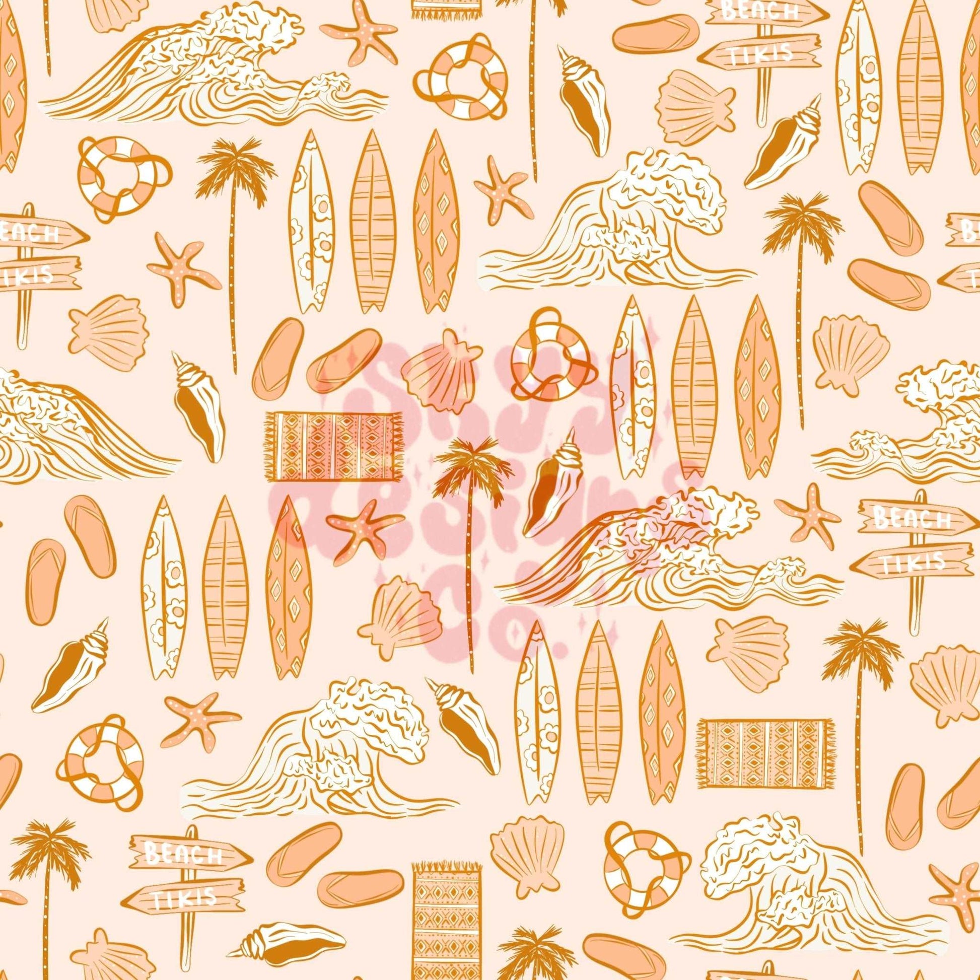 Boho beach summer seamless pattern - SkyyDesignsCo | Seamless Pattern Designs