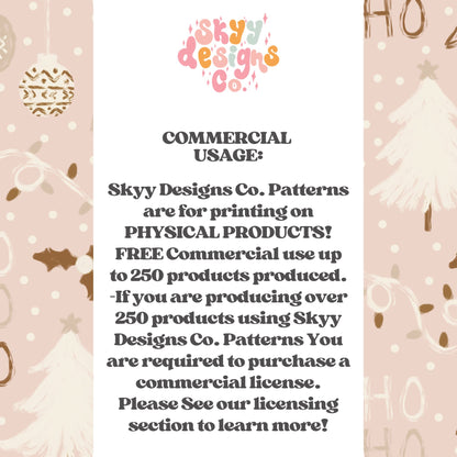 Boho Christmas Pattern Design - SkyyDesignsCo | Seamless Pattern Designs