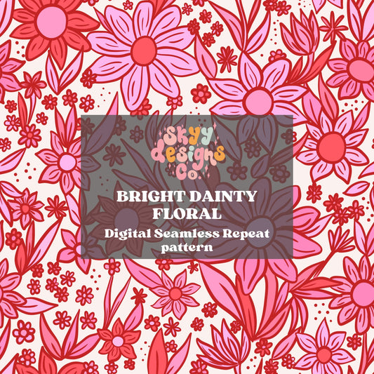 Boho Dainty Floral Pattern Design - SkyyDesignsCo | Seamless Pattern Designs