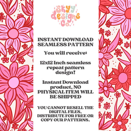 Boho Dainty Floral Pattern Design - SkyyDesignsCo | Seamless Pattern Designs