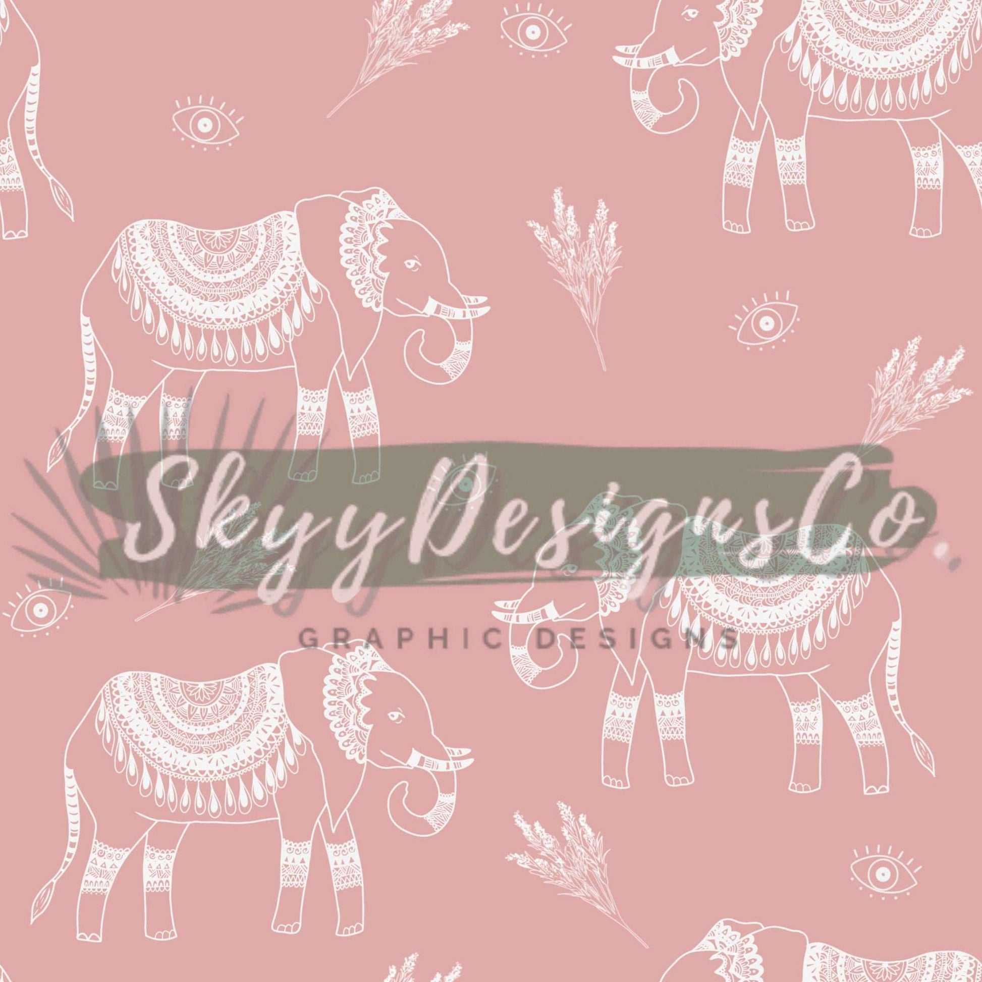 Boho elephant seamless repeat pattern - SkyyDesignsCo | Seamless Pattern Designs