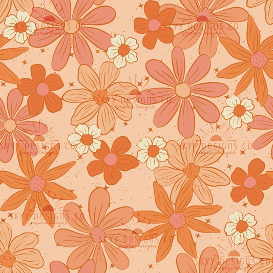 Boho fall floral seamless repeat pattern - SkyyDesignsCo | Seamless Pattern Designs