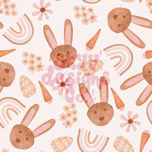 Boho watercolor Easter seamless pattern - SkyyDesignsCo | Seamless Pattern Designs