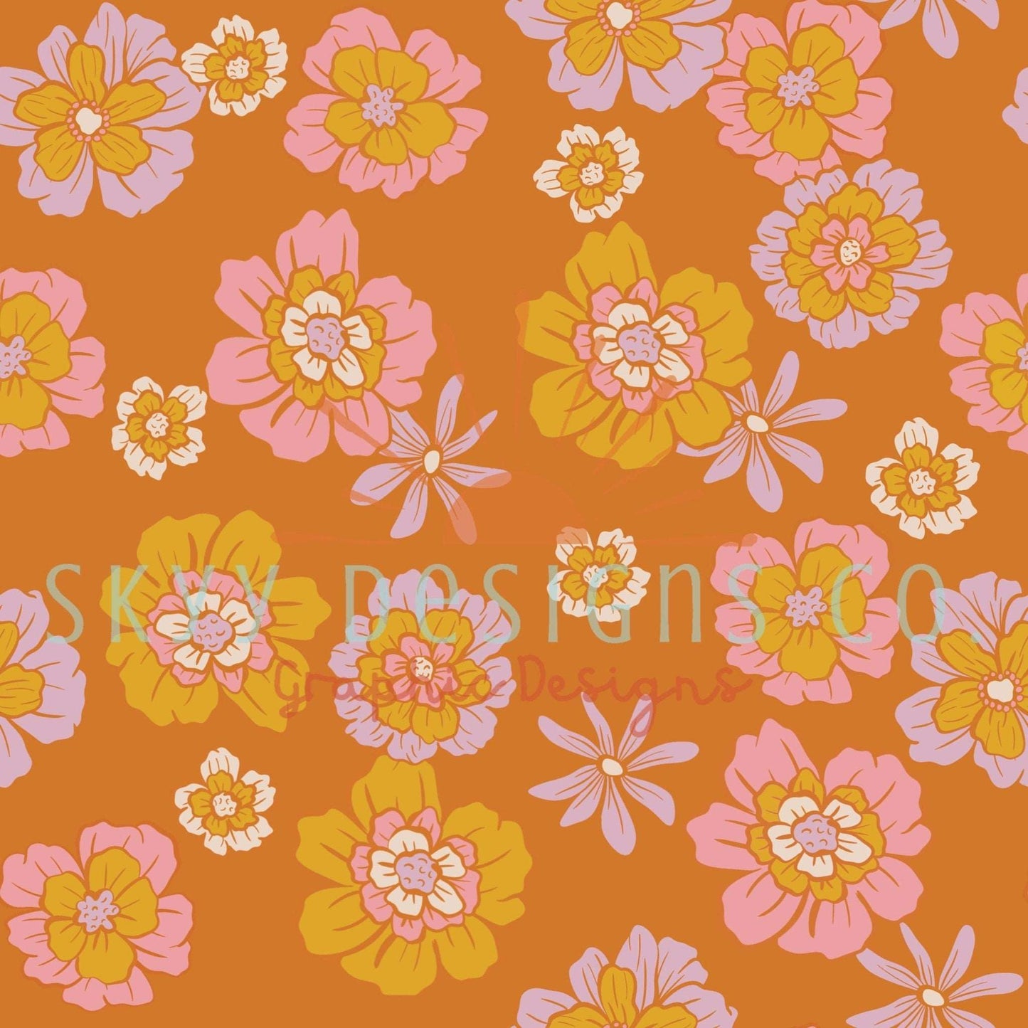 Boho wildflowers seamless pattern - SkyyDesignsCo | Seamless Pattern Designs