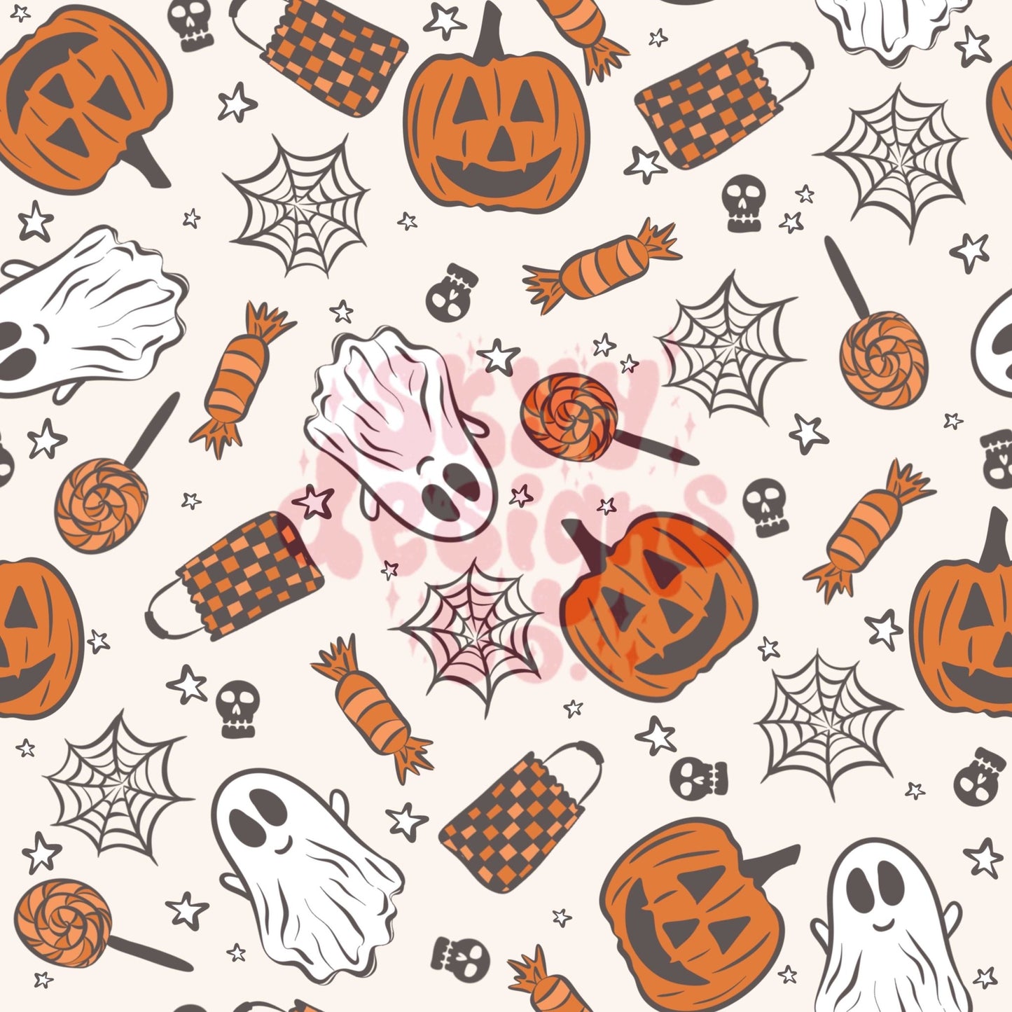 Boys spooky Halloween seamless surface pattern - SkyyDesignsCo | Seamless Pattern Designs