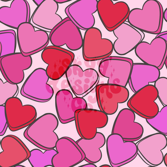 Bright hearts valentine seamless pattern - SkyyDesignsCo | Seamless Pattern Designs