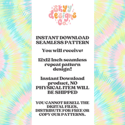 Bright pastel tie dye seamless pattern - SkyyDesignsCo | Seamless Pattern Designs