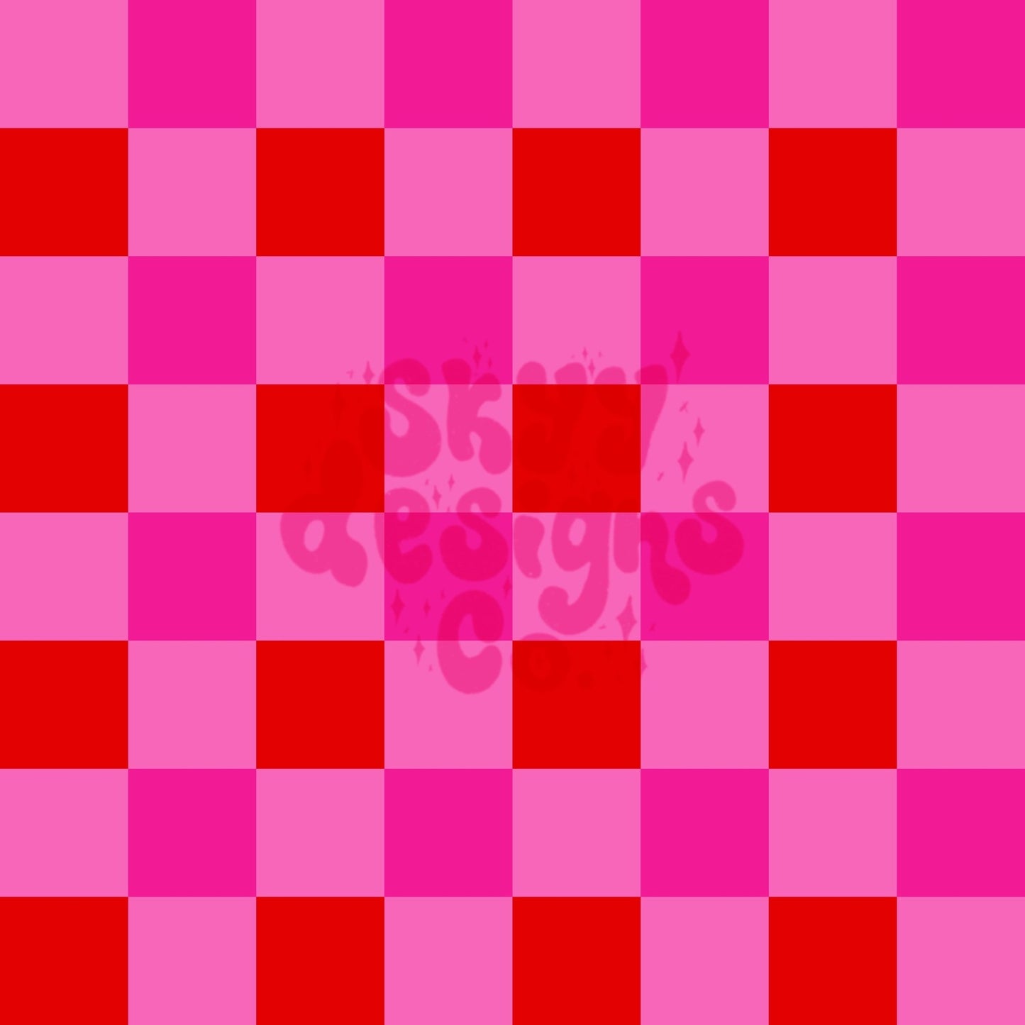 Bright Valentine’s Day checkered pattern design - SkyyDesignsCo | Seamless Pattern Designs