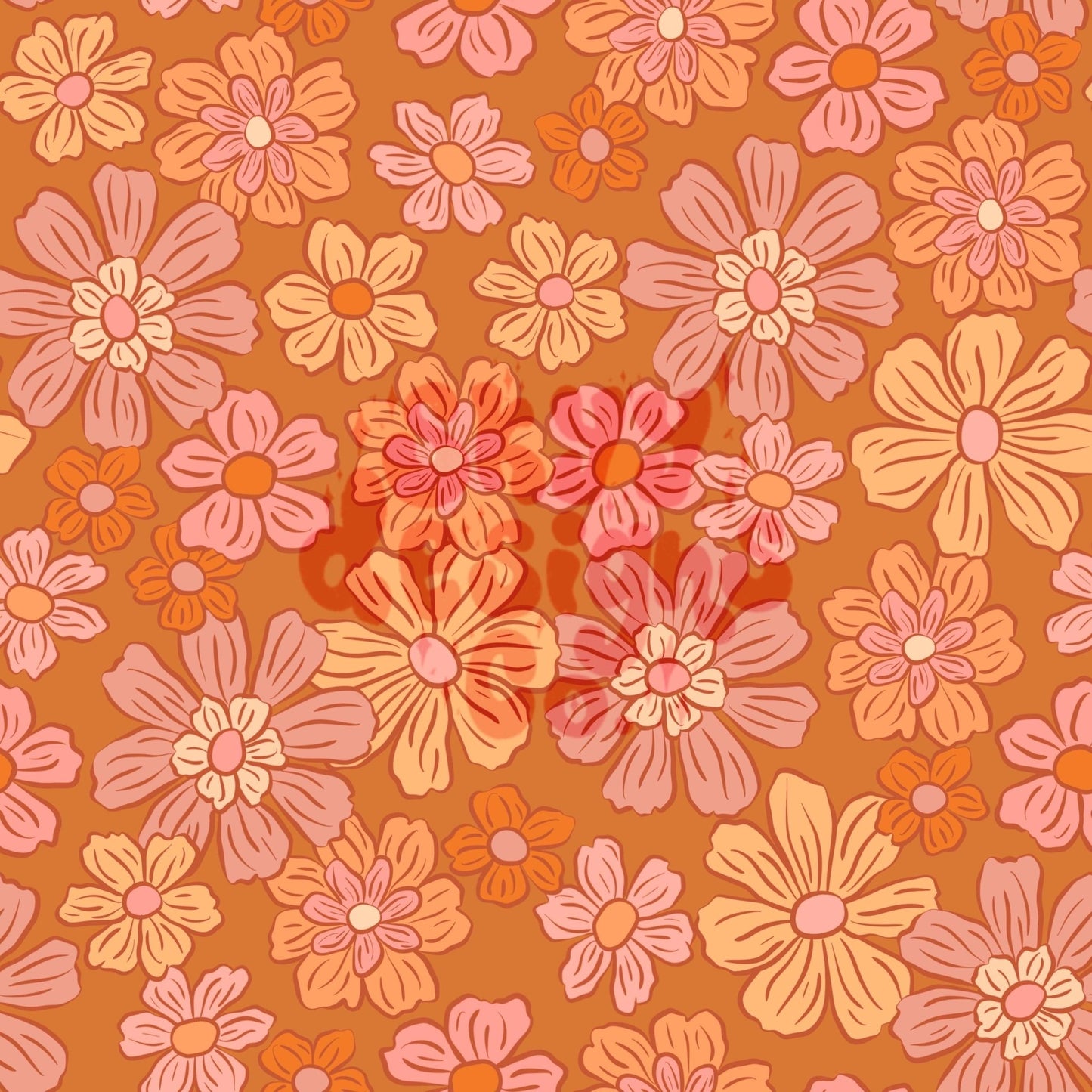 Brown boho fall floral seamless pattern - SkyyDesignsCo | Seamless Pattern Designs