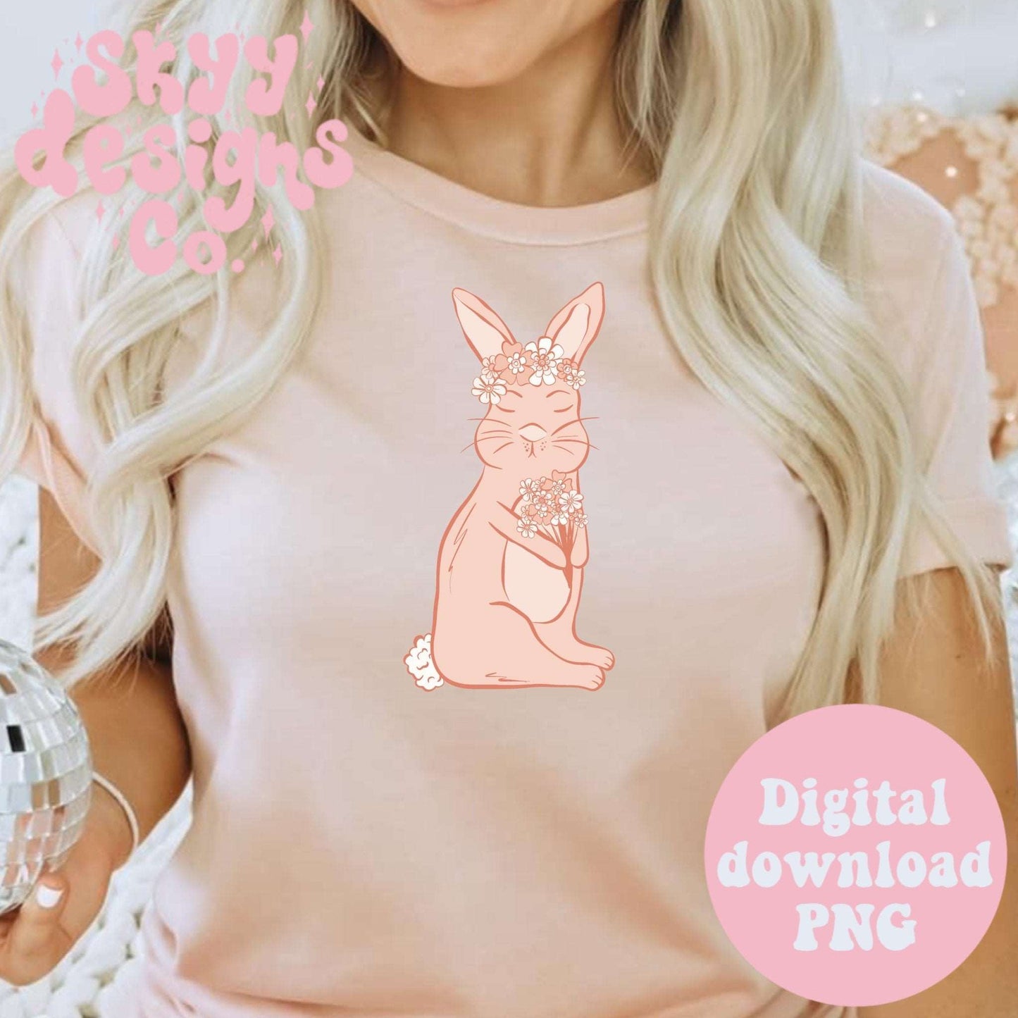 Bunny floral boho png - SkyyDesignsCo | Seamless Pattern Designs