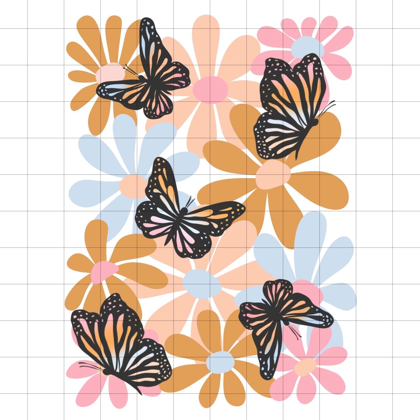 Butterfly floral PNG Design - SkyyDesignsCo | Seamless Pattern Designs