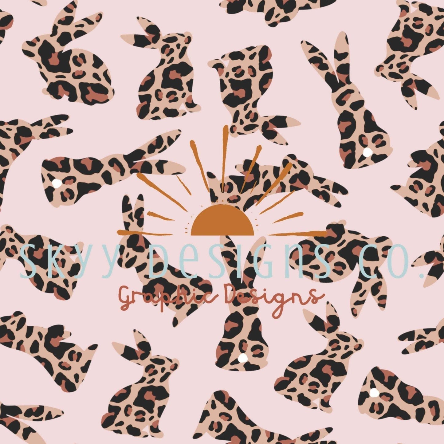 Cheetah bunnies seamless pattern - SkyyDesignsCo | Seamless Pattern Designs