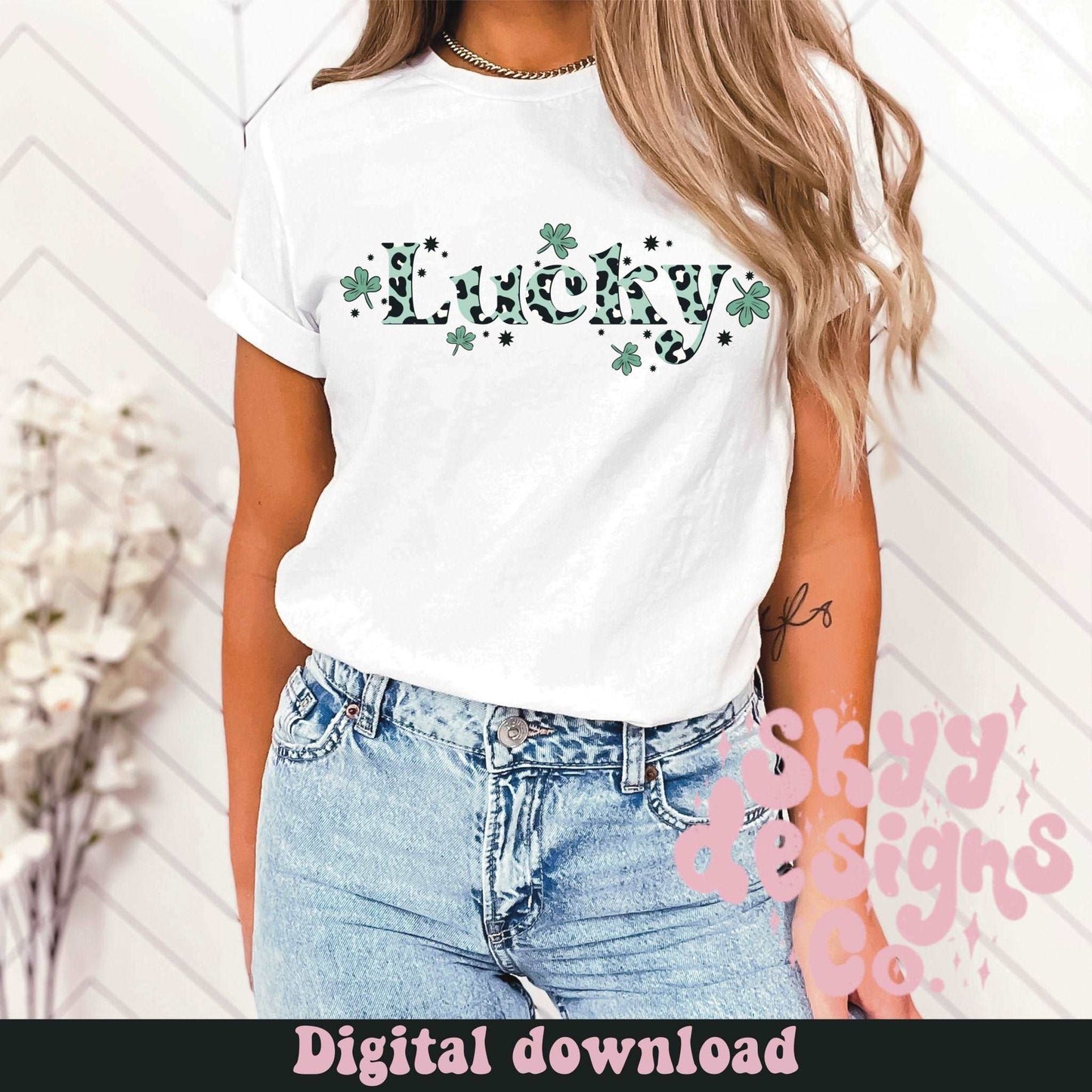 Cheetah lucky png file - SkyyDesignsCo | Seamless Pattern Designs