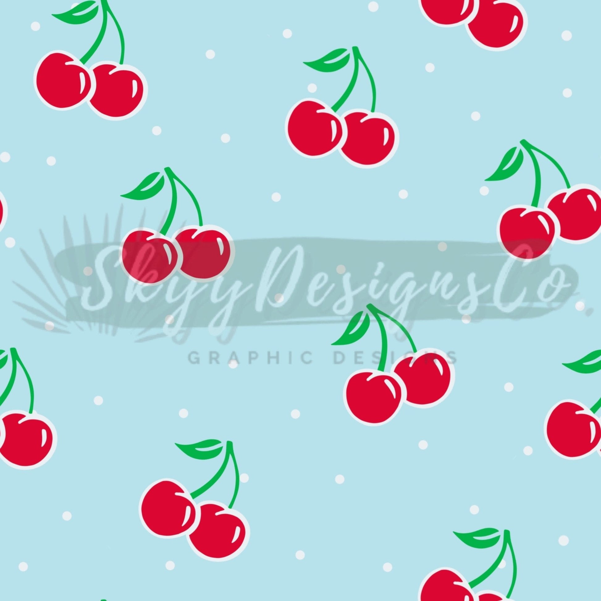 Cherries seamless pattern - SkyyDesignsCo