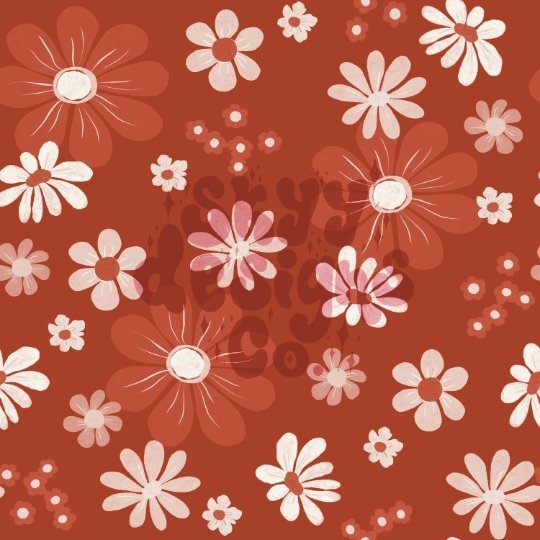 Christmas floral digital seamless repeat pattern - SkyyDesignsCo