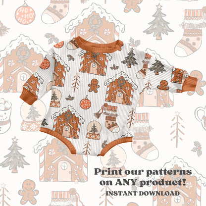 Christmas gingerbread seamless pattern - SkyyDesignsCo | Seamless Pattern Designs