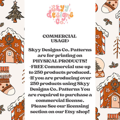 Christmas gingerbread seamless pattern - SkyyDesignsCo | Seamless Pattern Designs