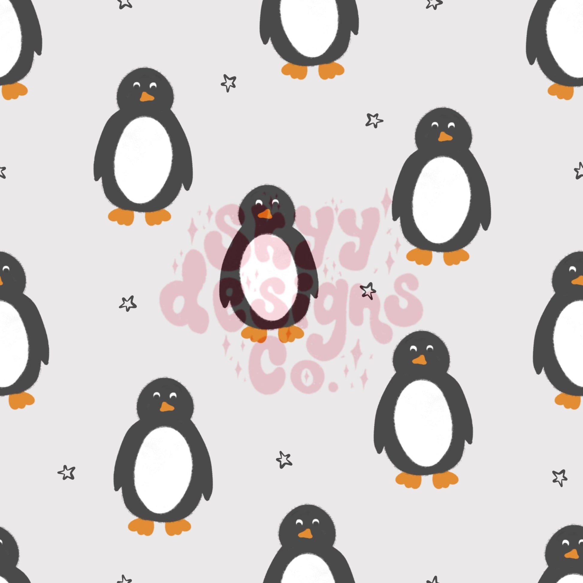 Christmas penguins seamless pattern - SkyyDesignsCo | Seamless Pattern Designs