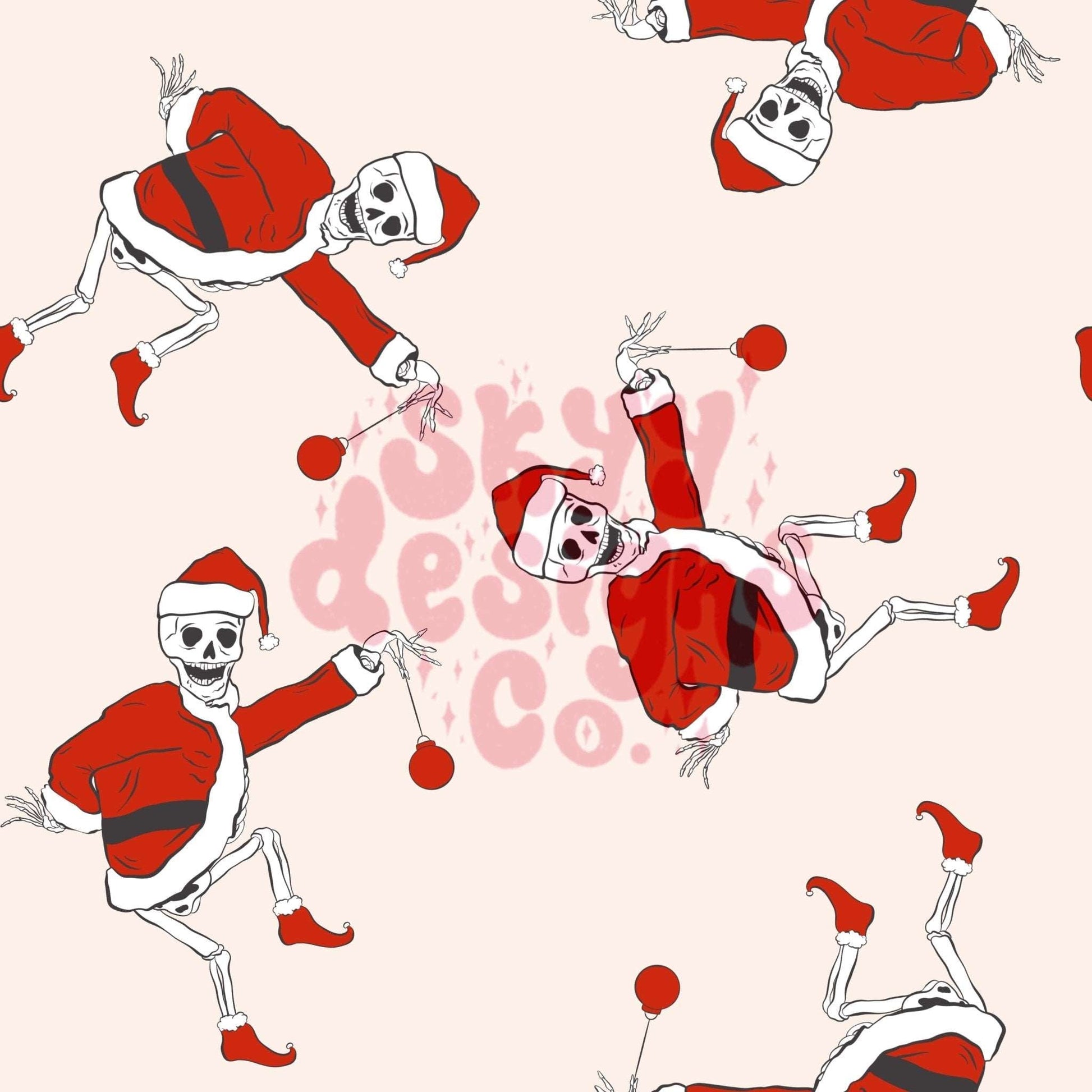Christmas skelly seamless pattern - SkyyDesignsCo | Seamless Pattern Designs