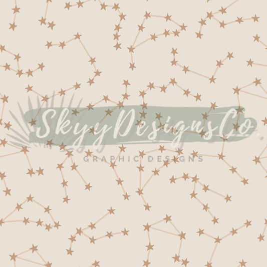 Constellation zodiac seamless pattern - SkyyDesignsCo