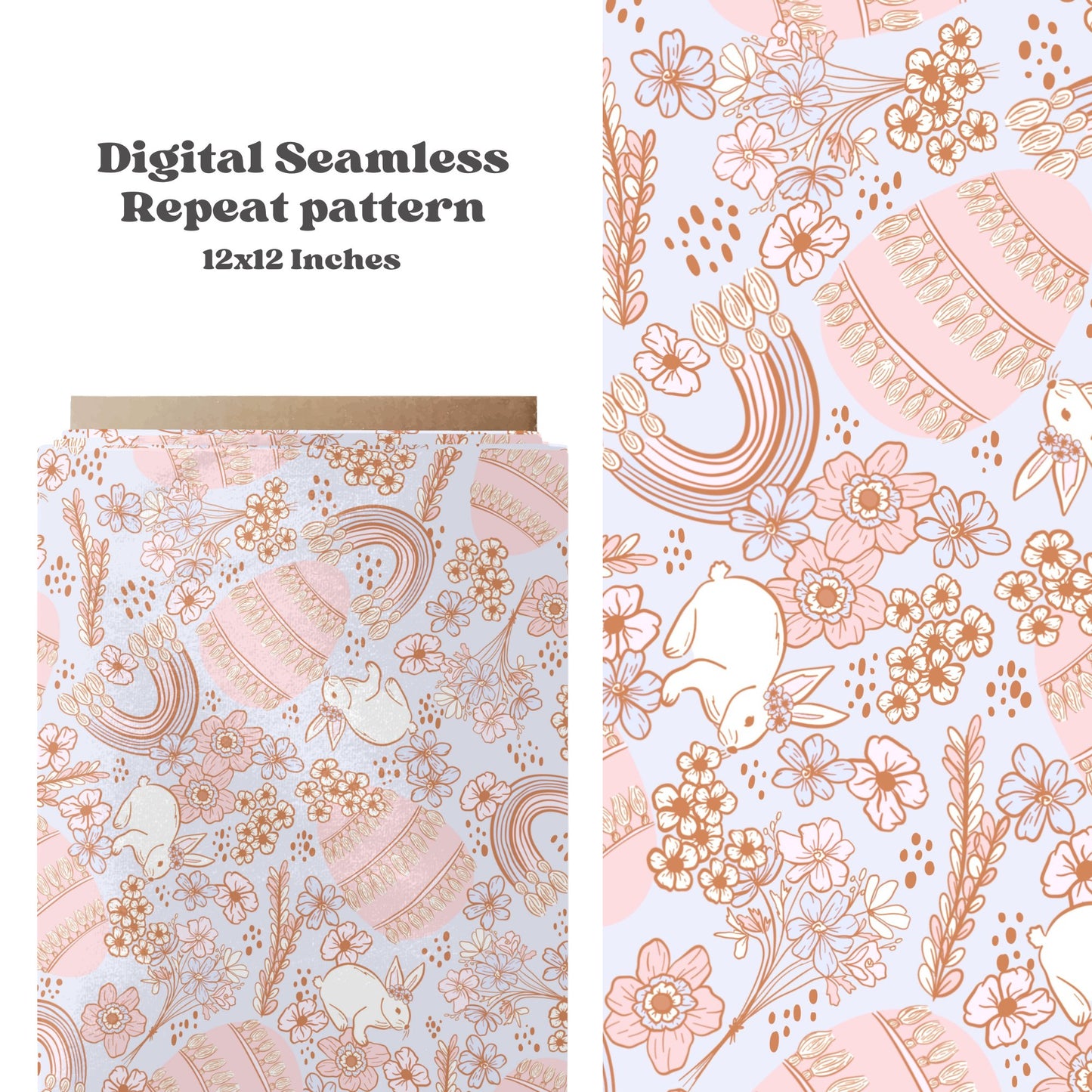 Easter bunnies seamless pattern - SkyyDesignsCo | Seamless Pattern Designs