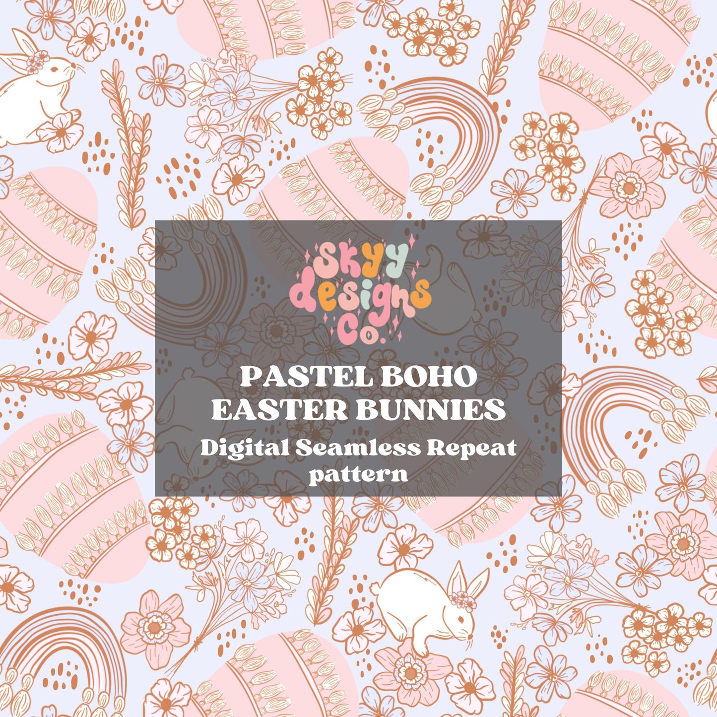 Easter bunnies seamless pattern - SkyyDesignsCo | Seamless Pattern Designs