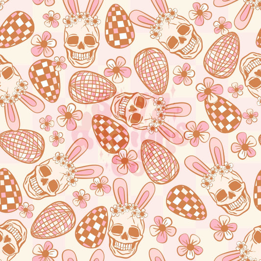Easter skeletons seamless repeat pattern - SkyyDesignsCo | Seamless Pattern Designs