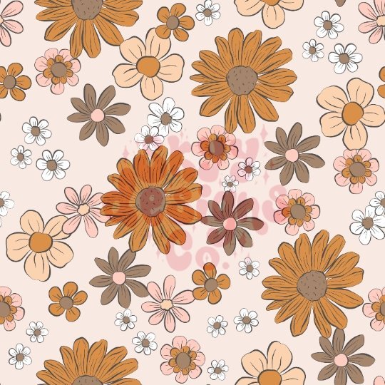 Fall boho floral seamless pattern - SkyyDesignsCo