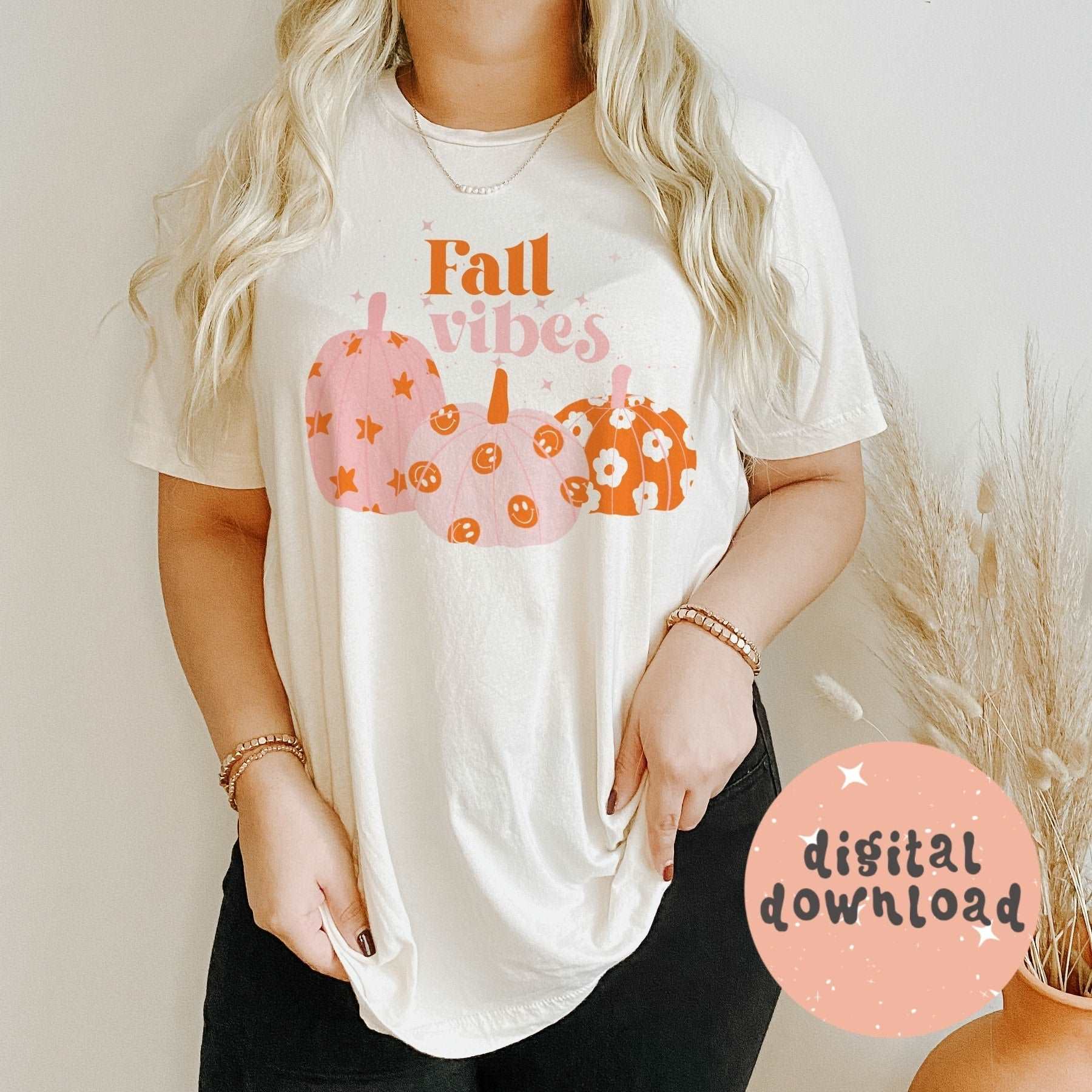 Fall vibes png sublimation - SkyyDesignsCo | Seamless Pattern Designs