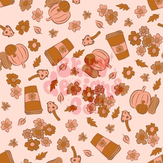 fall vibes seamless repeat pattern - SkyyDesignsCo
