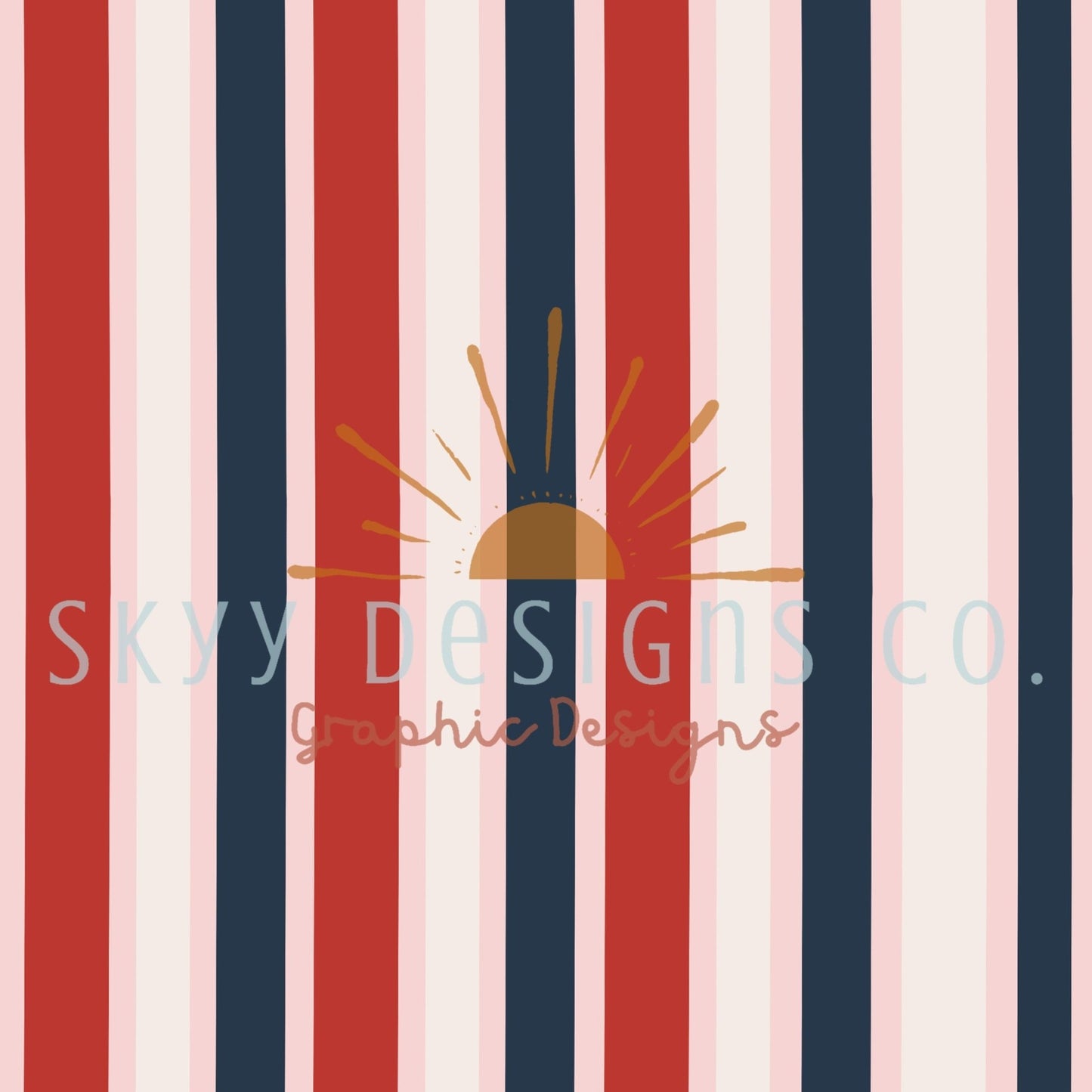 Fourth of July retro van  digital seamless pattern for fabrics and wallpapers, USA pattern, Hippie American seamless pattern - SkyyDesignsCo