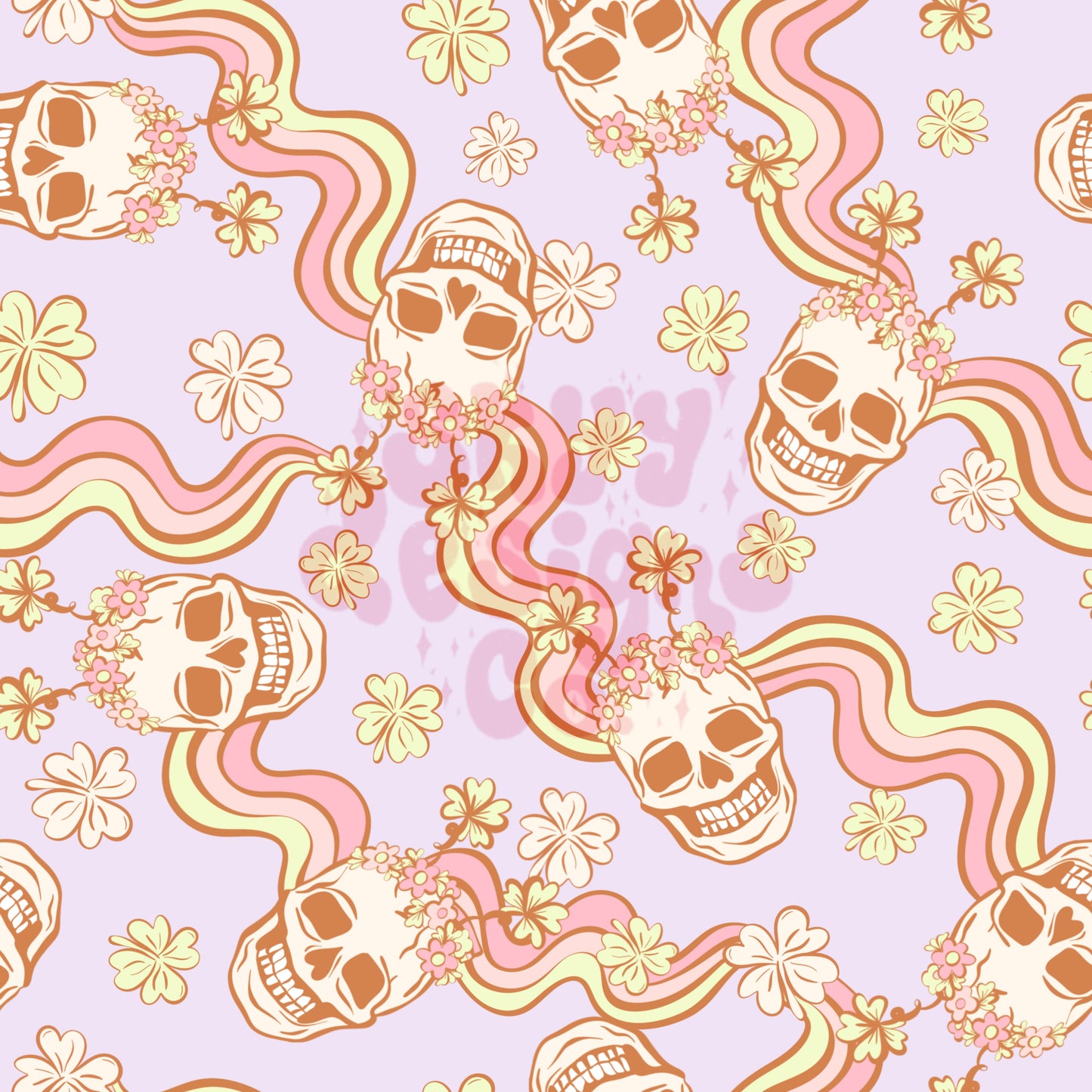 St Patrick’s skeleton seamless pattern - SkyyDesignsCo