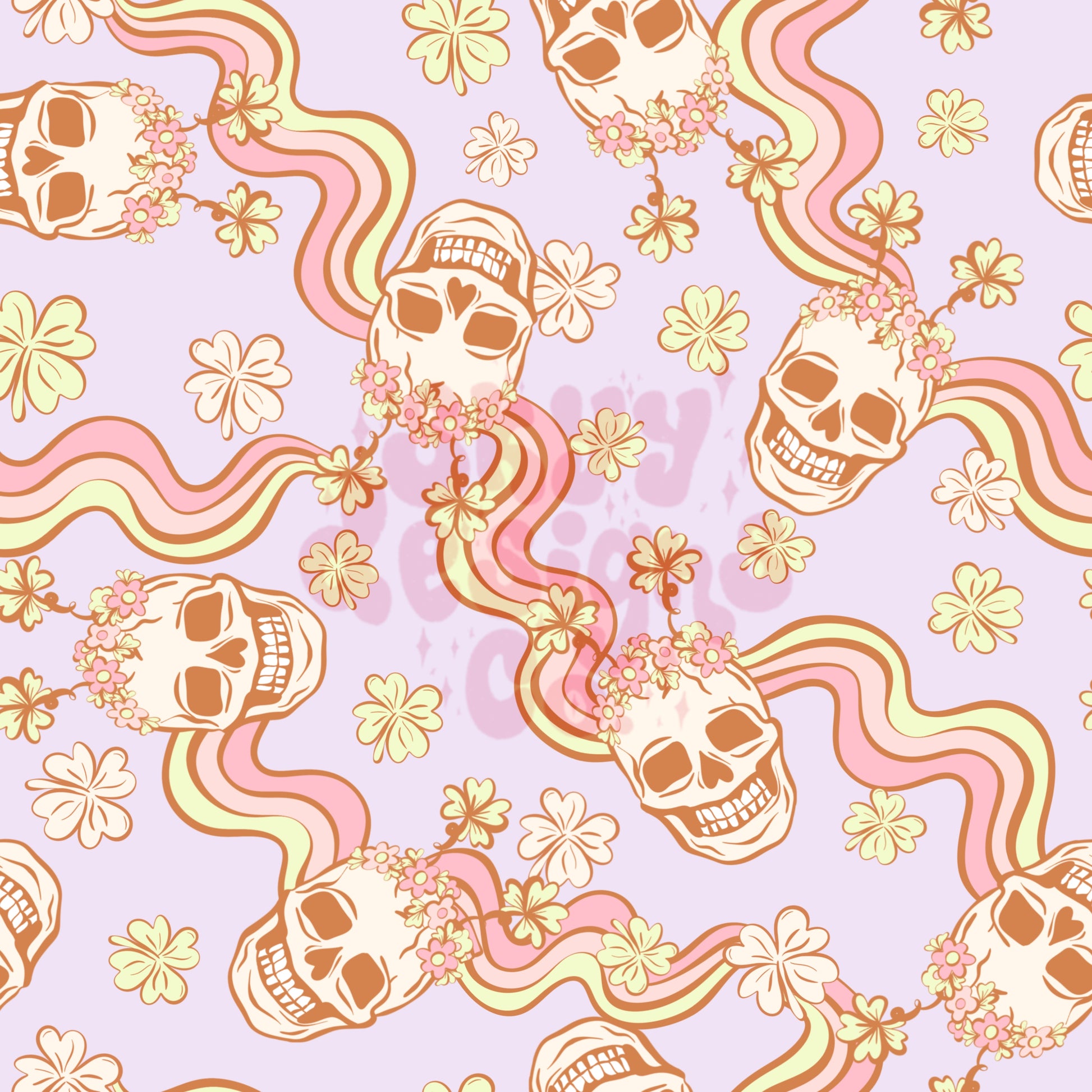 St Patrick’s skeleton seamless pattern - SkyyDesignsCo