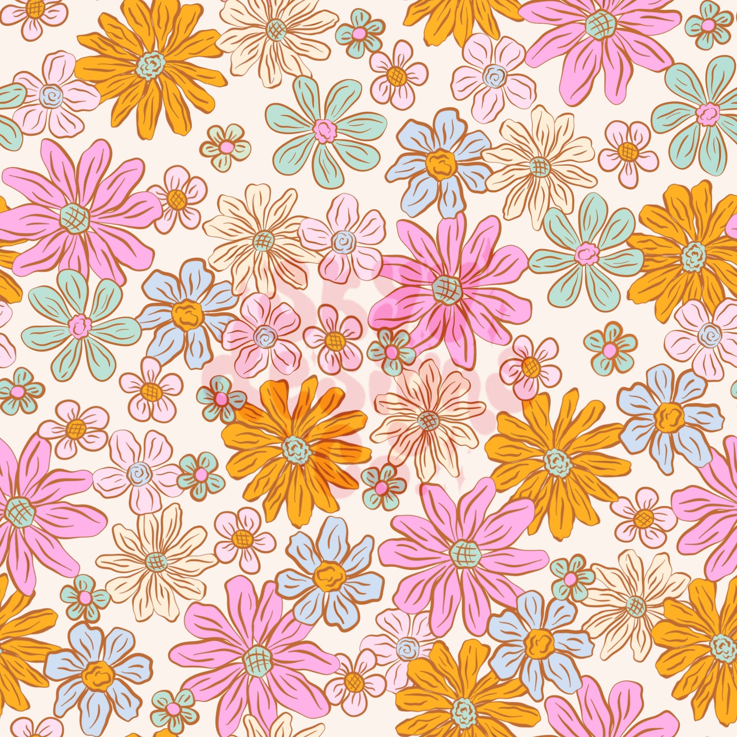 Summer floral seamless pattern - SkyyDesignsCo