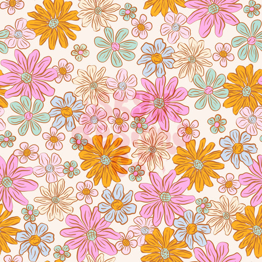 Summer floral seamless pattern - SkyyDesignsCo