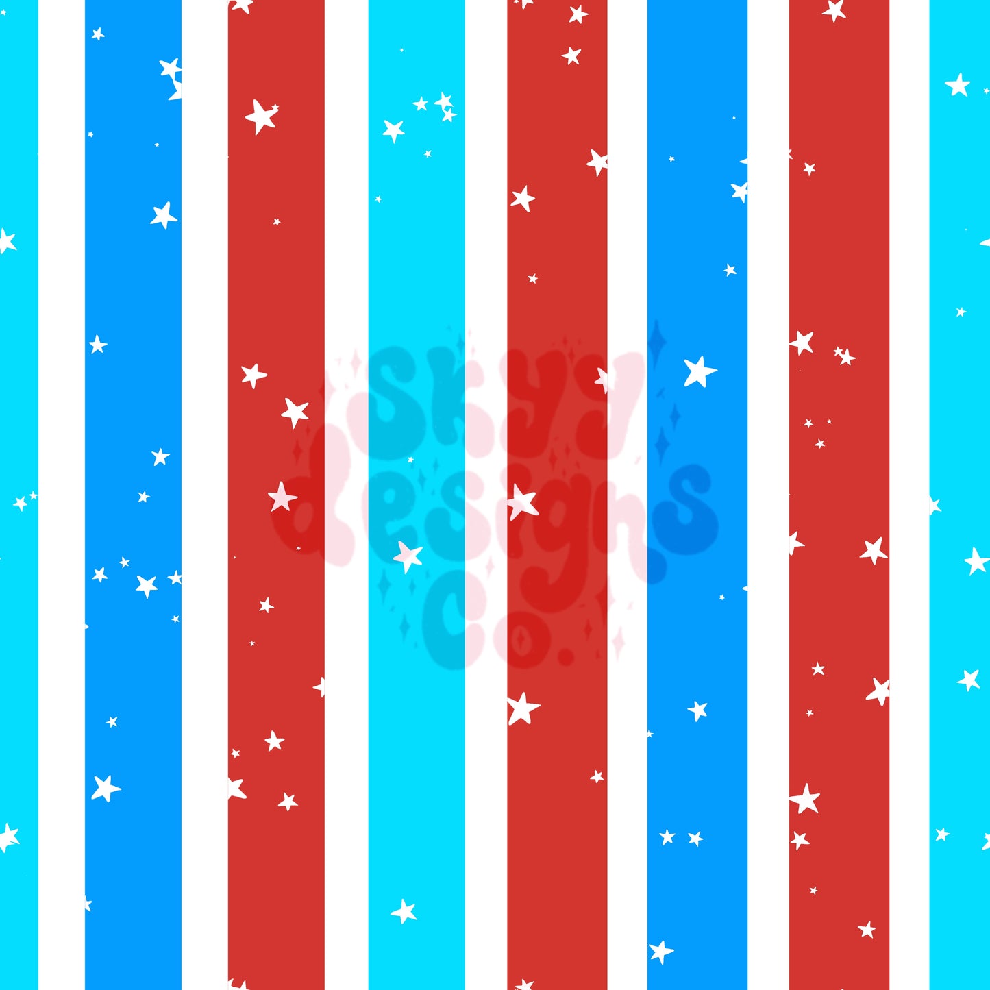 July sparkle stripe seamless pattern - SkyyDesignsCo