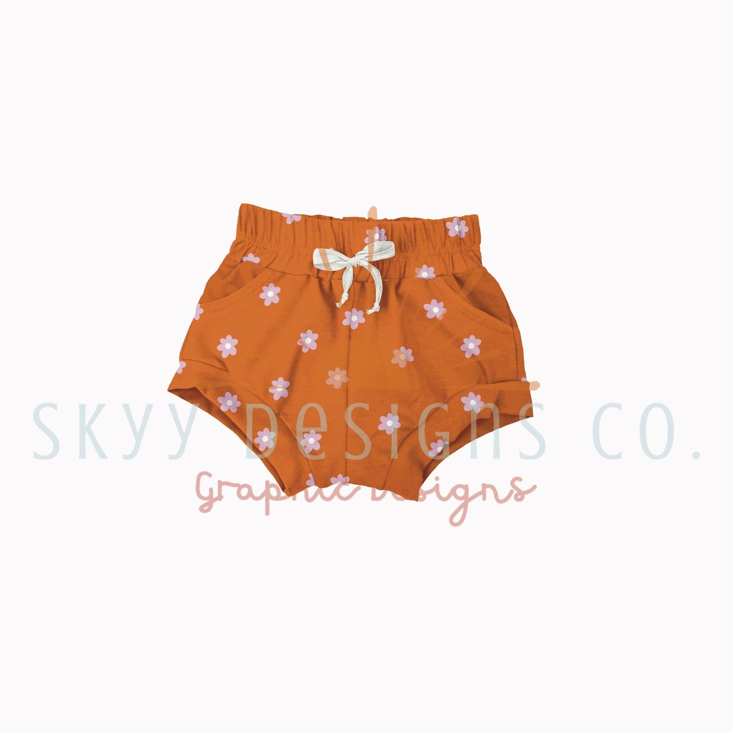 Kids shorts mock-up template - SkyyDesignsCo