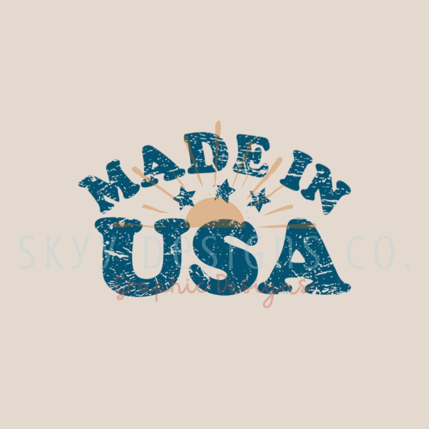 Made in USA  digital seamless pattern for fabrics and wallpapers, USA seamless pattern, Digital paper Independence day, USA made - SkyyDesignsCo