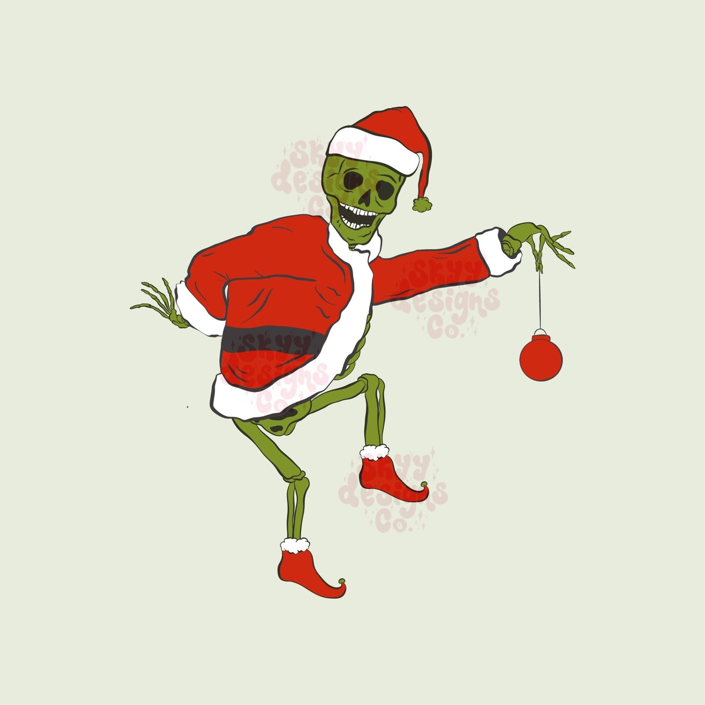 Mean one Christmas skeleton PNG - SkyyDesignsCo
