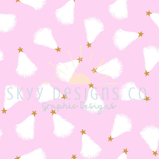 Pastel pink Christmas trees  digital seamless pattern for fabrics and wallpapers, Boho Christmas seamless files, digital paper trees - SkyyDesignsCo
