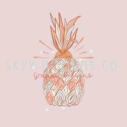 Pastel sparkle pineapples  digital seamless pattern for fabrics and wallpapers, pastel pineapple repeat pattern, digital paper file - SkyyDesignsCo