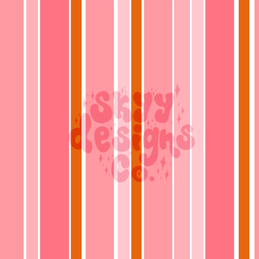 Pink valentines stipes seamless repeat pattern - SkyyDesignsCo