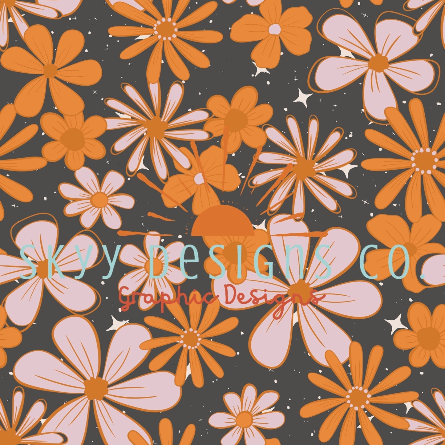 Spooky floral seamless pattern - SkyyDesignsCo