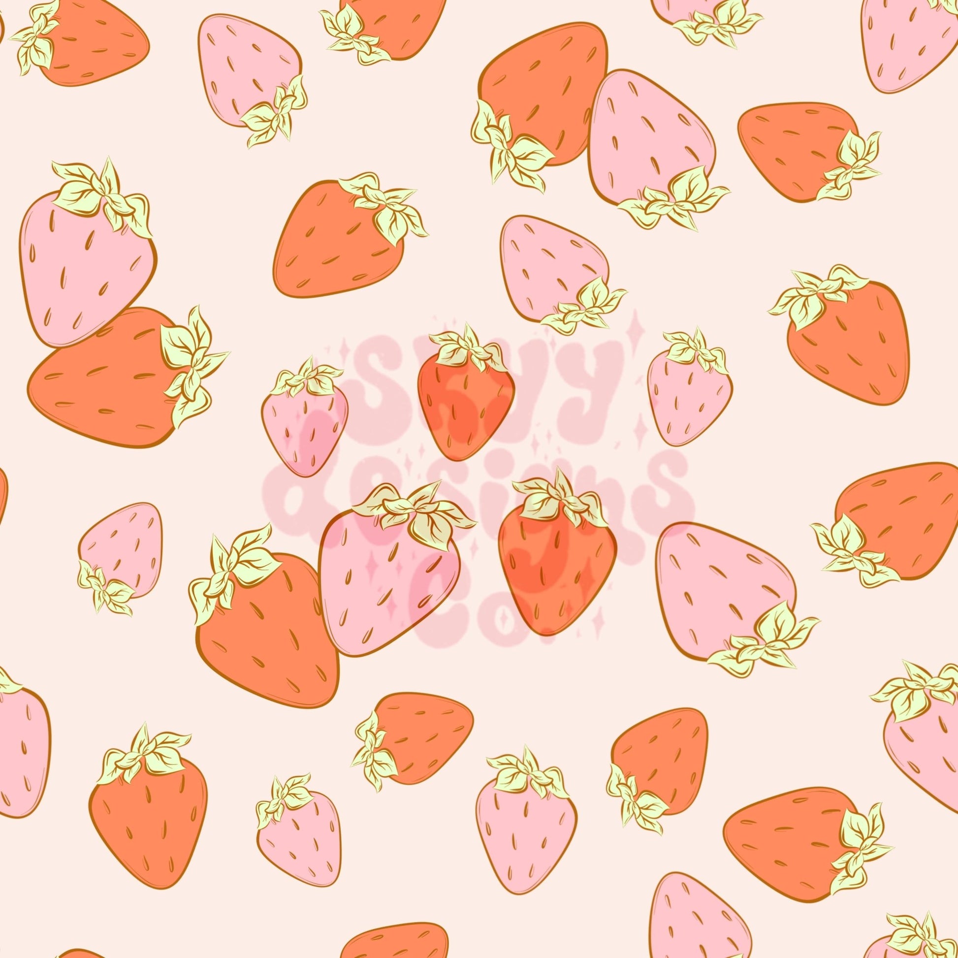 Strawberry seamless pattern - SkyyDesignsCo