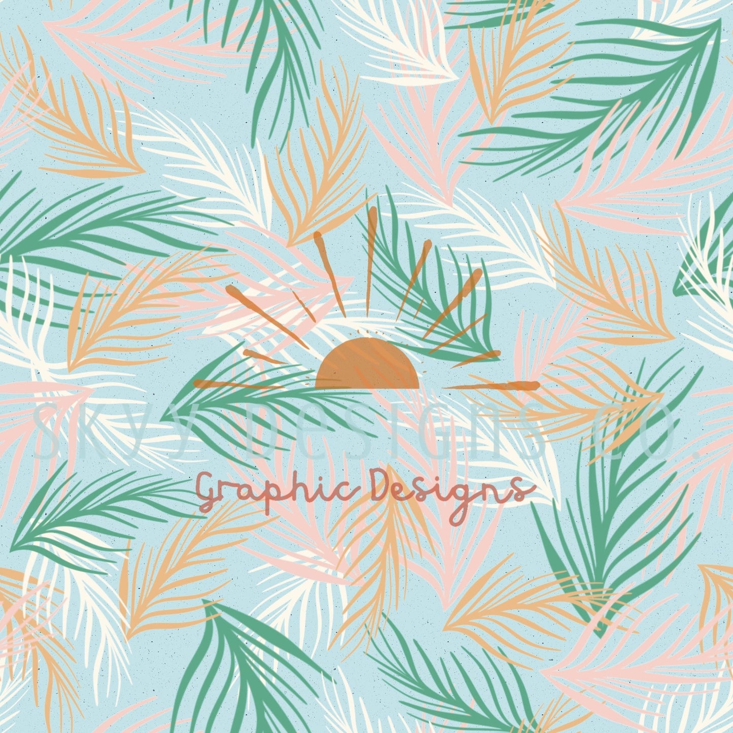 Tropical beach seamless repeat pattern bundle - SkyyDesignsCo