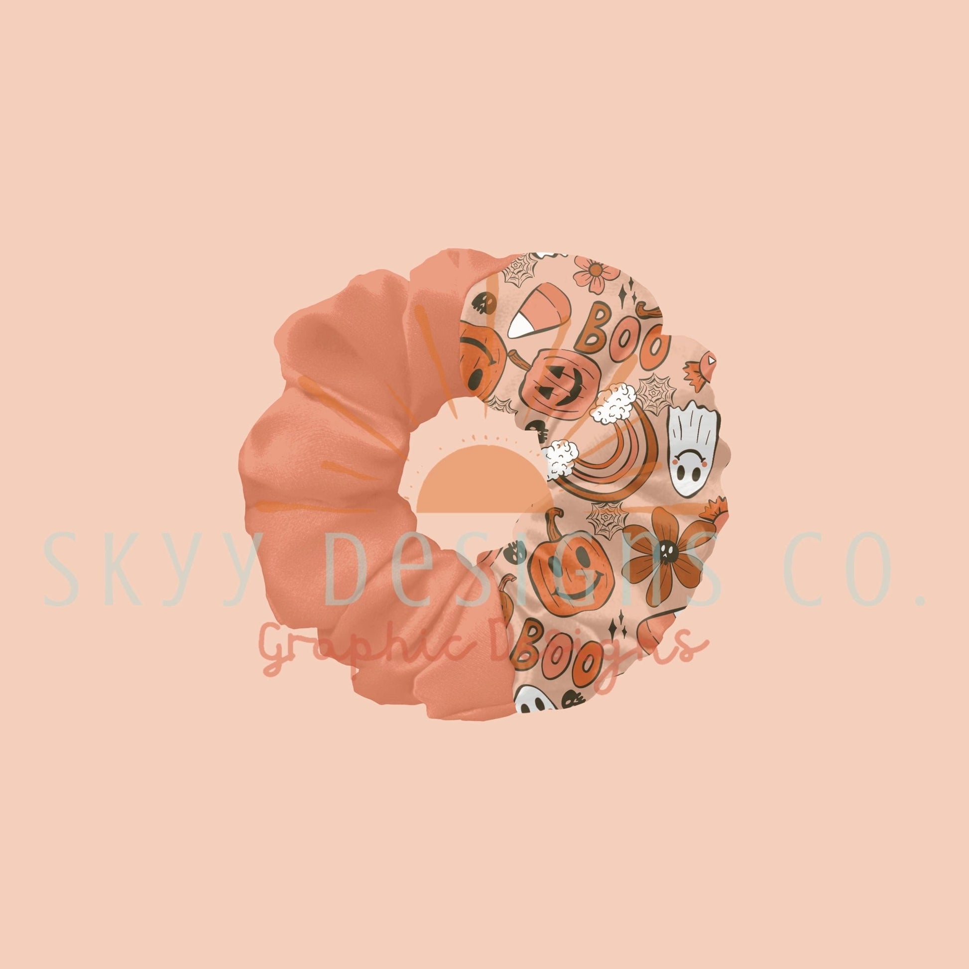 two toned scrunchie mock-up template - SkyyDesignsCo