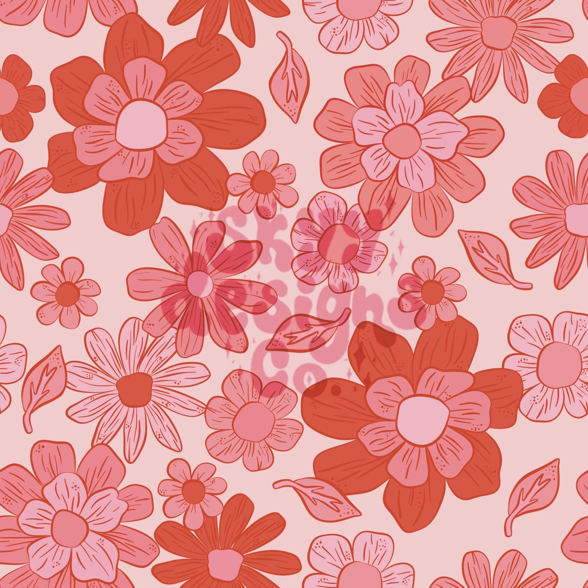 Valentines floral seamless pattern - SkyyDesignsCo
