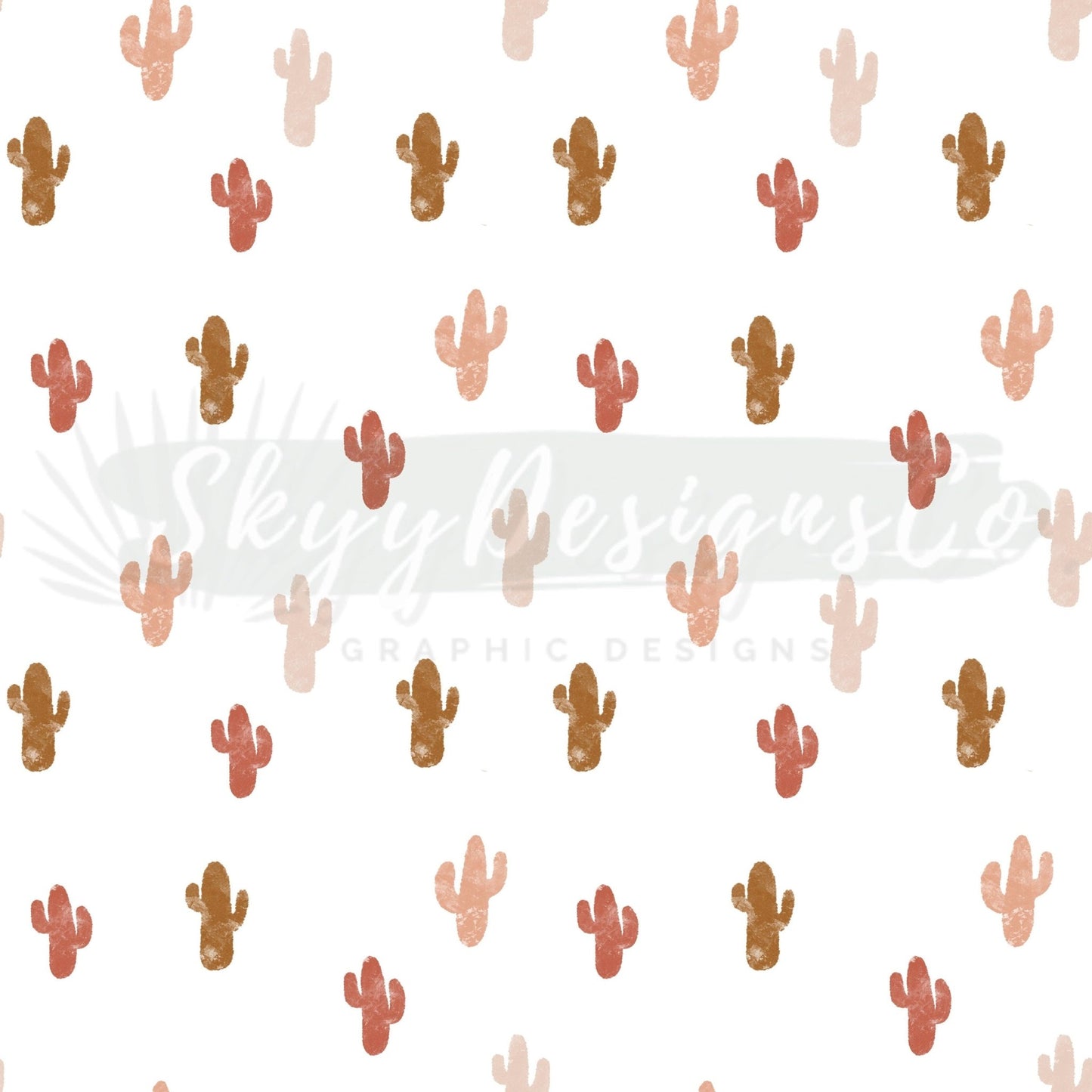 Watercolor western cactus  digital seamless pattern for fabrics and wallpapers, Watercolor digital repeat pattern, digital paper cactus - SkyyDesignsCo